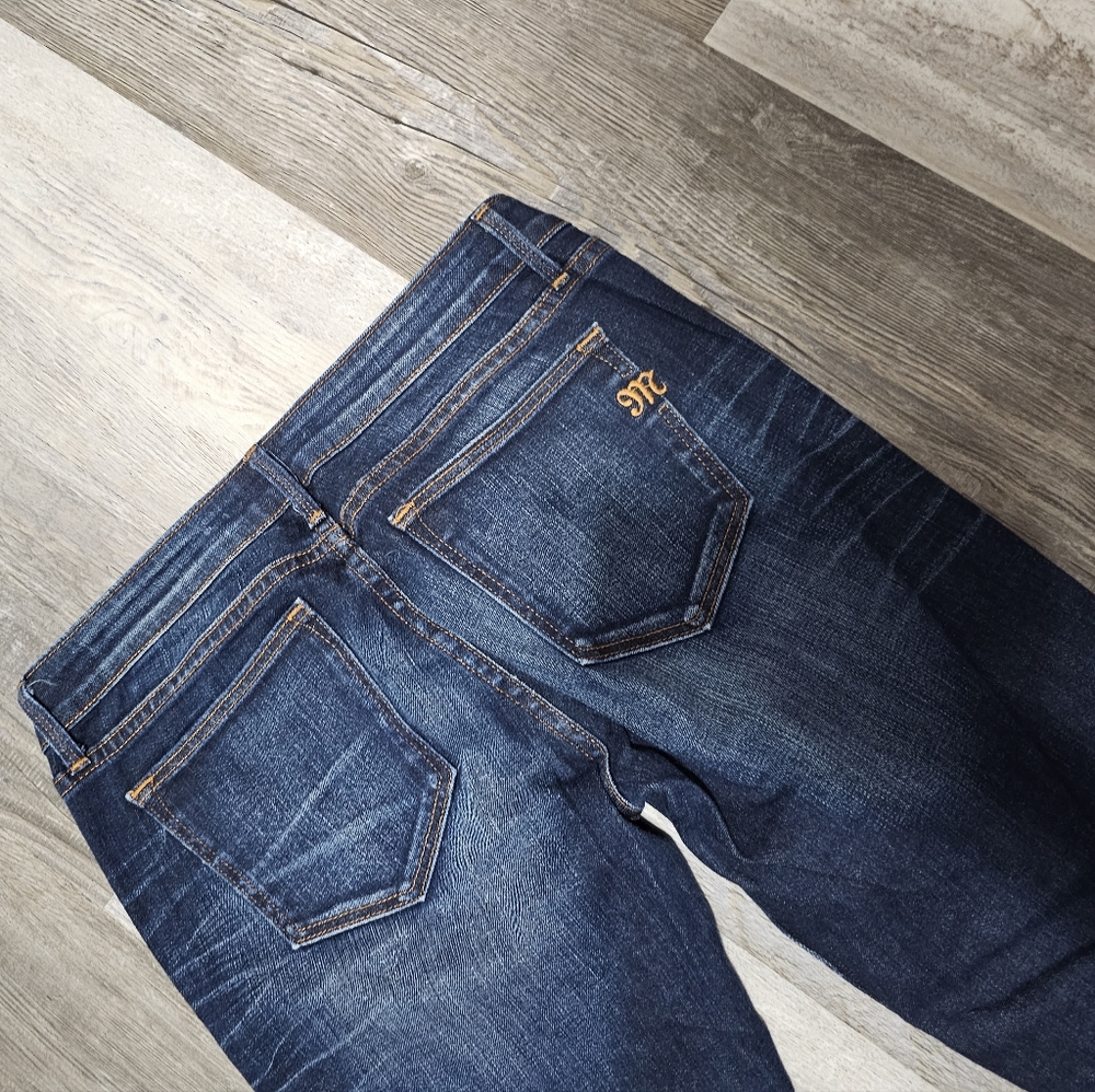 Miss Me Dark Wash Skinny Jeans with Fading - Picture 4 of 4
